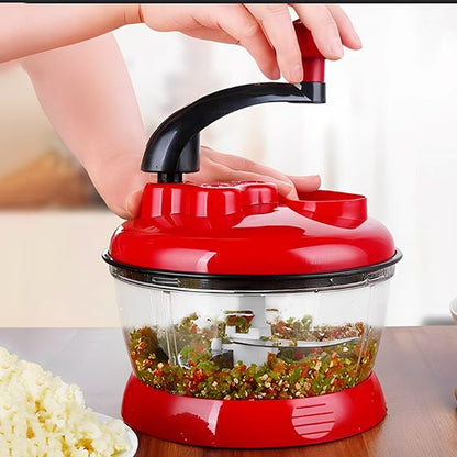hachoir manuel pour legumes en actions